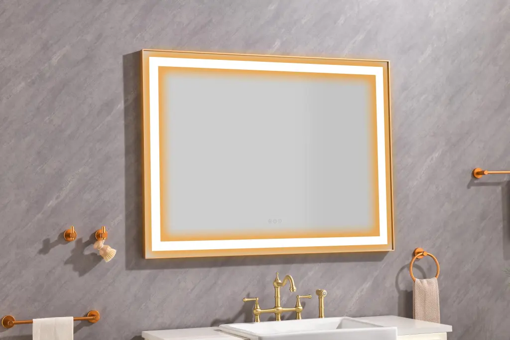 48x36 LED Lighted Bathroom Wall Mounted Mirror High Lumen Anti Fog Vanity Mirror w928 dongtu group