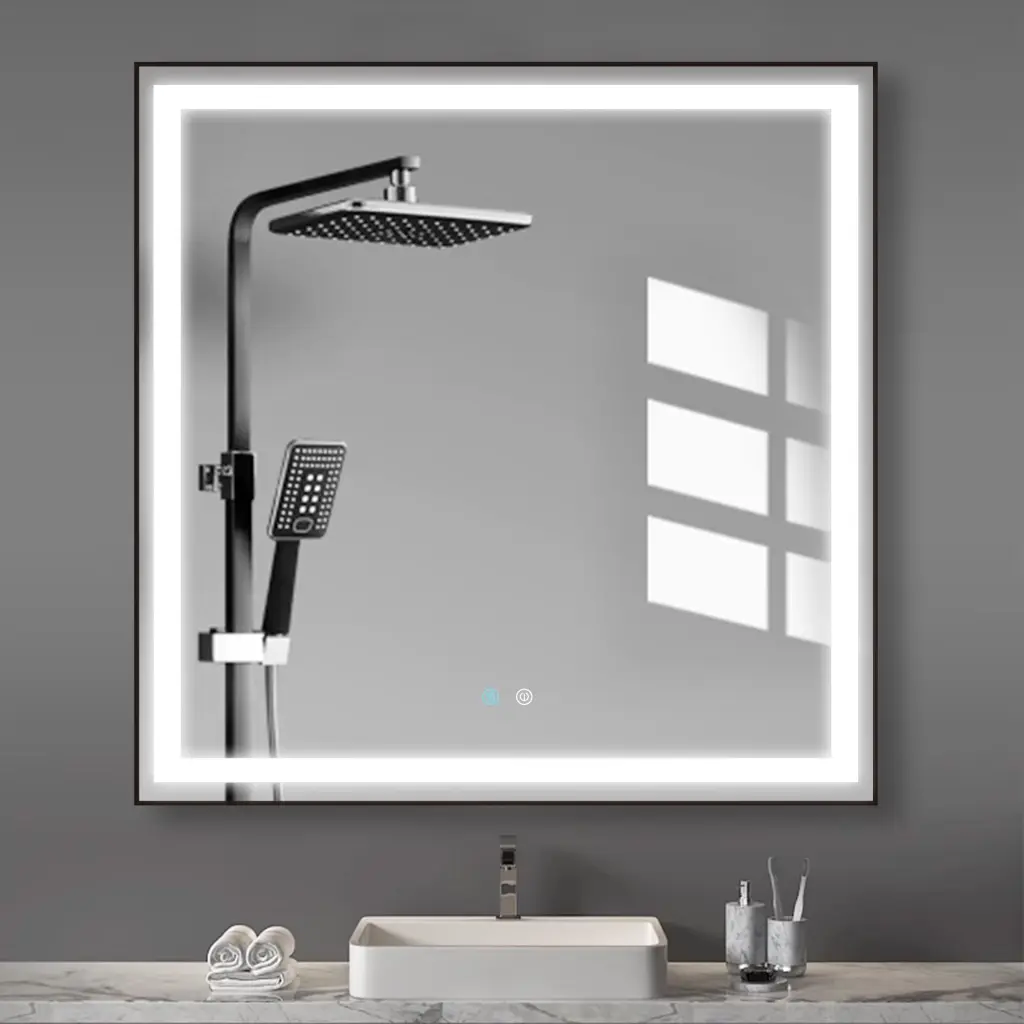 36 X 36 LED Mirror Bathroom Customizable 3 Hue Vanity Mirror w995 bestgo