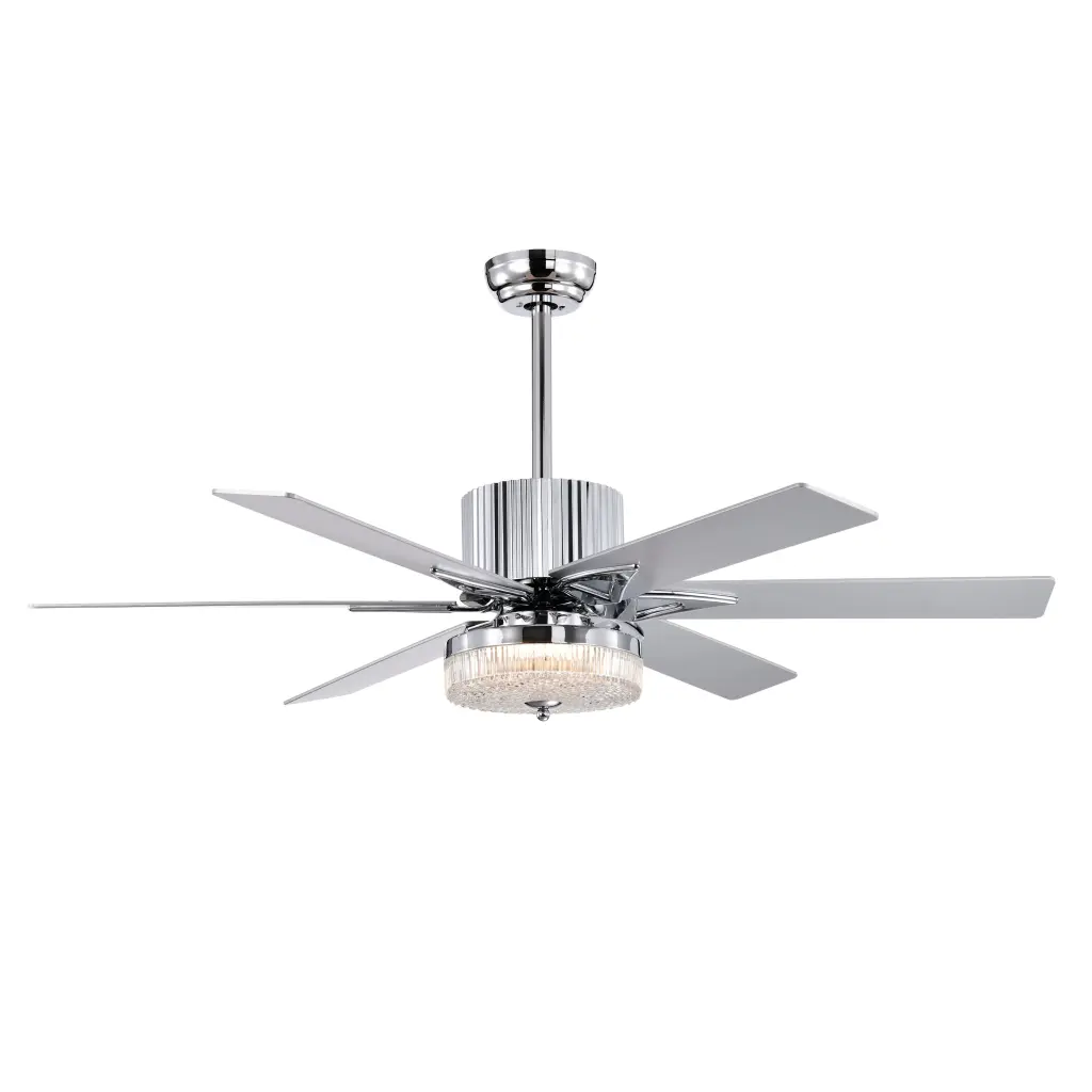 52" Modern Ceiling Fan Remote Timber Blades and LED Lights hengermei