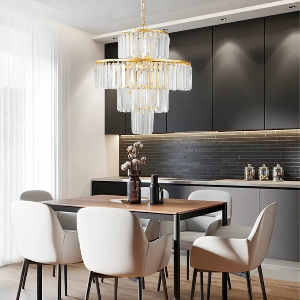 Modern Glass Chandelier Hanging Pendant Light Fixture Dining Room Living Room lighting commune