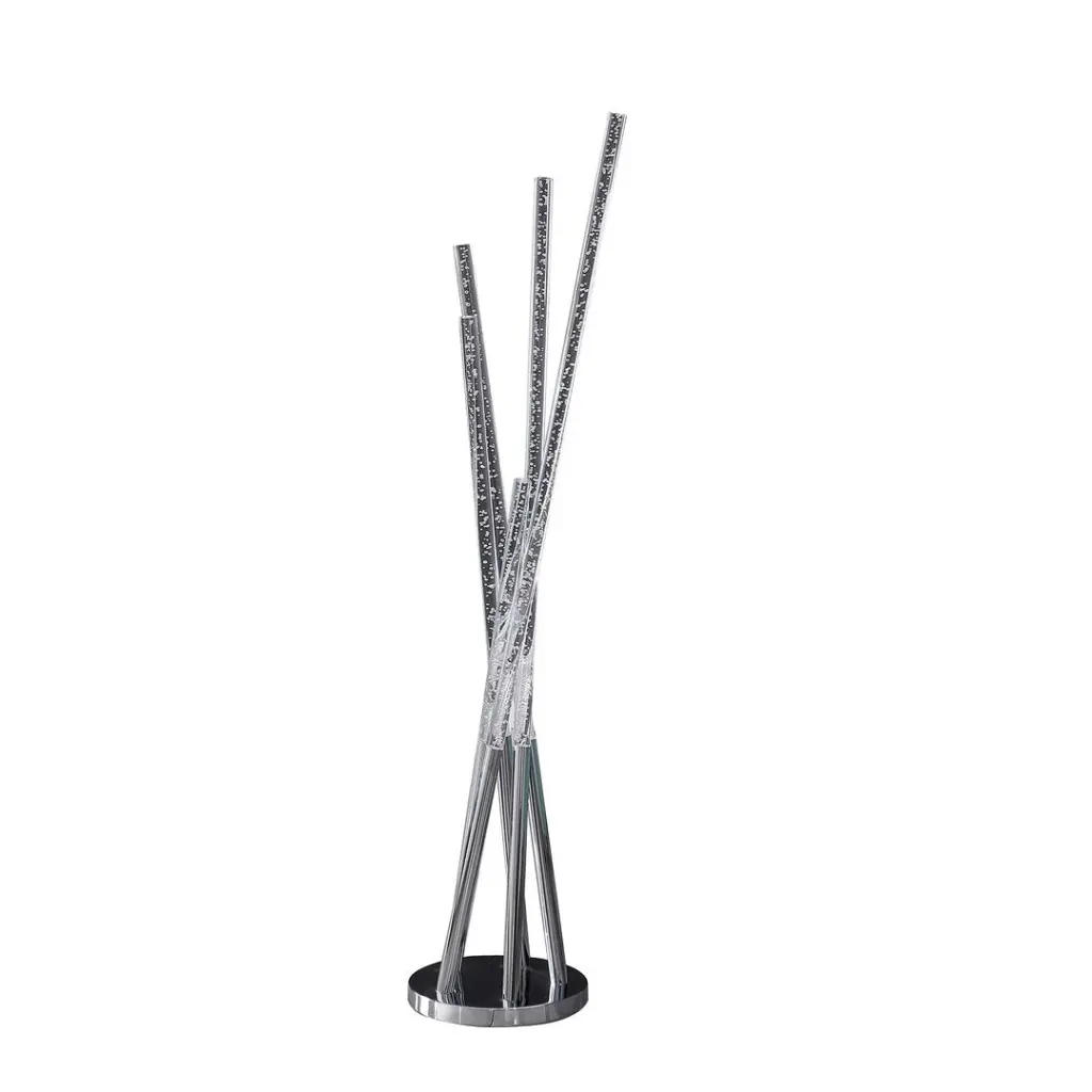 Carina Modern 5 Acrylic Upright Legs Stix LED Silver Metal Floor Lamp 48.75 Inches california home