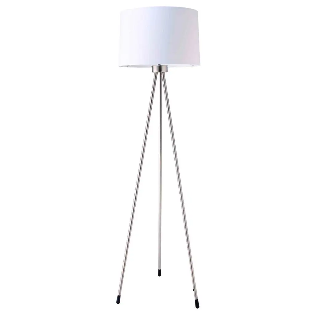 59 Inch Tall Metallic Floor Lamp White Finish Contemporary Design Multi Light california home