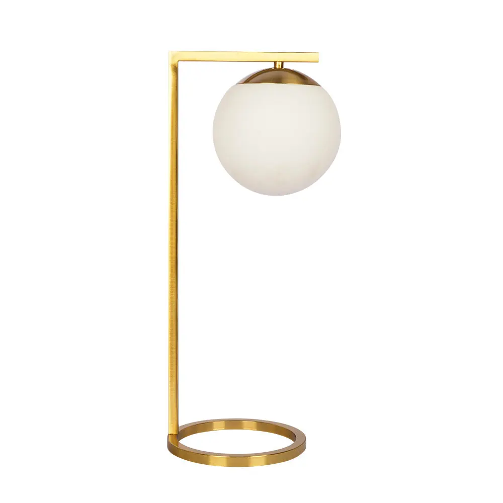 Velvet Globe Table Lamp White Opal Glass Dimmer Switch Inline Gold Base ashcroft furniture