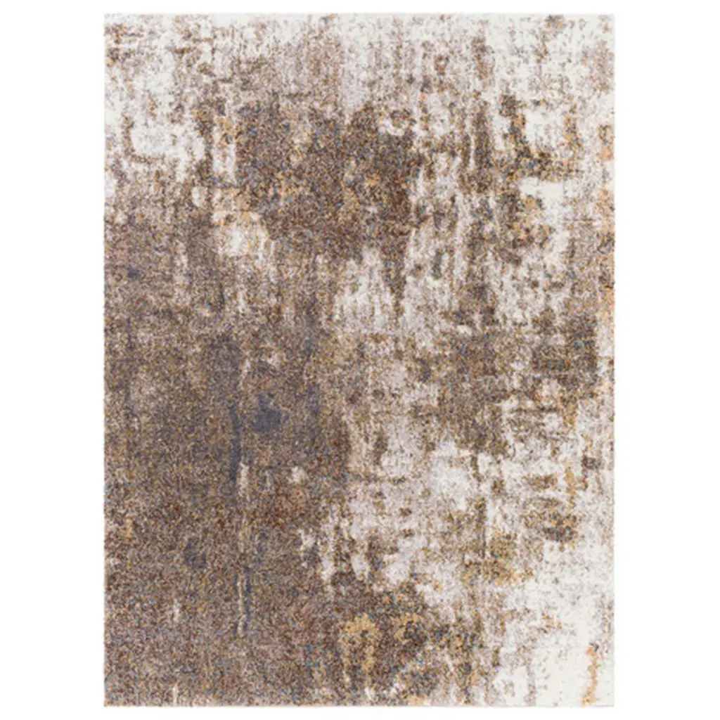 5x7 Modern Area Rug Abstract Paint Art Design Soft Brown Material royal hampton