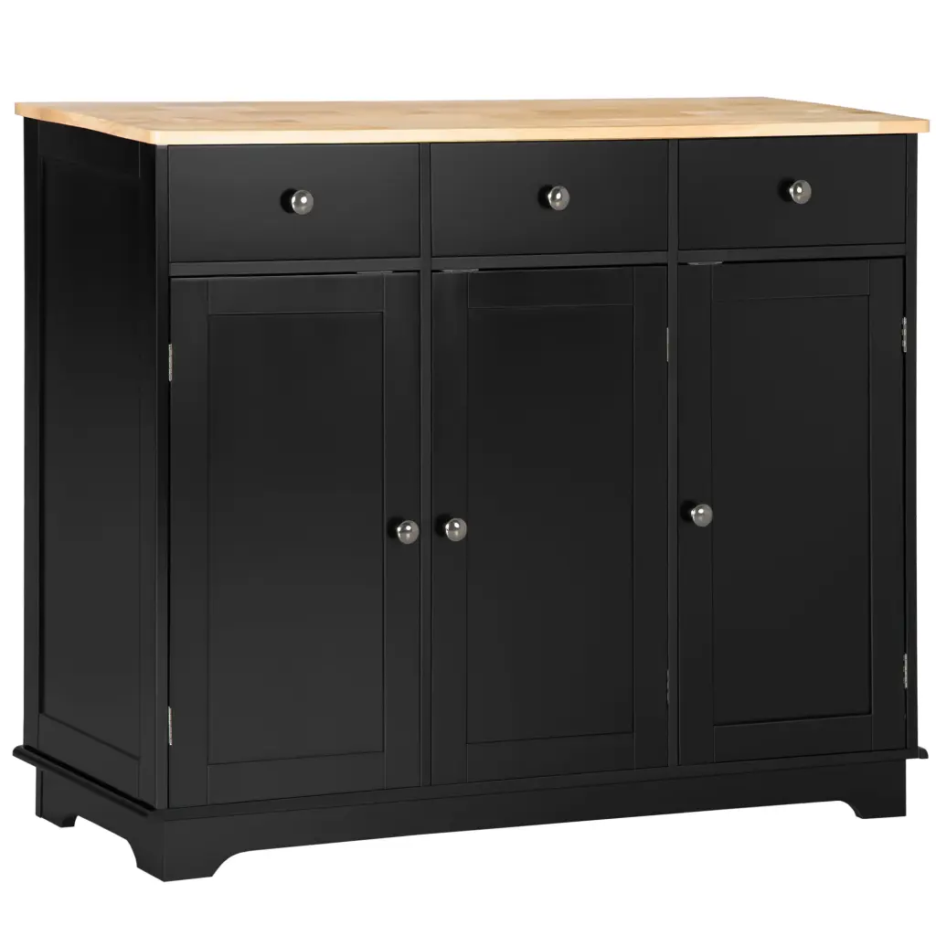 Homcom Sideboard Solid Timber Countertop Modern Kitchen Storage Cabinet aosom business