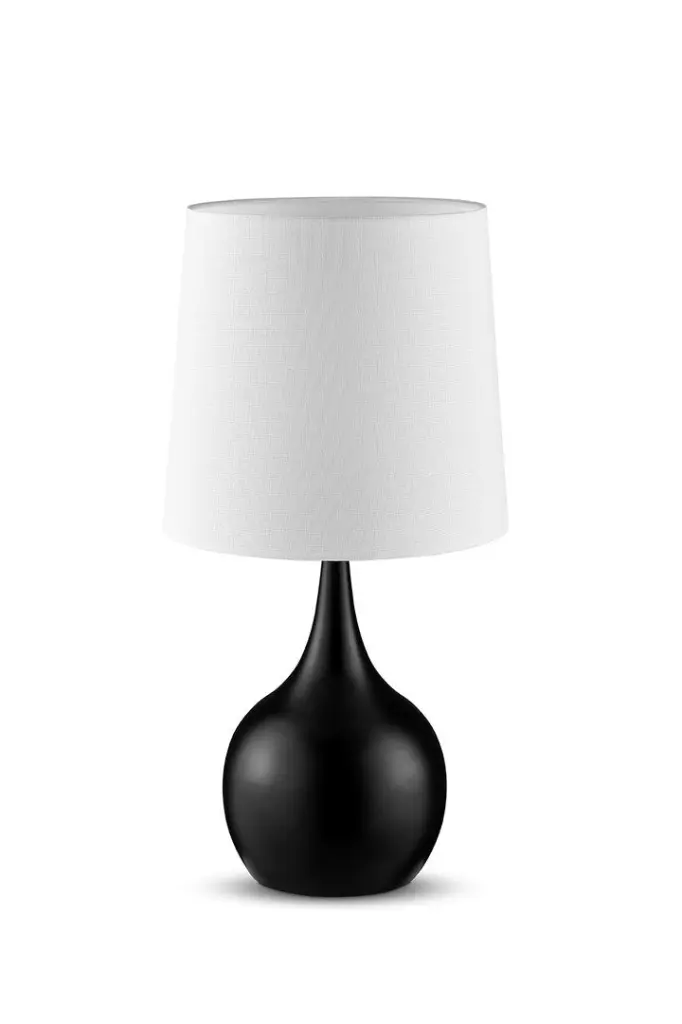 23.5 Inch Niyor Powder Black Mid Century Modern Touch On Metallic Table Lamp california home