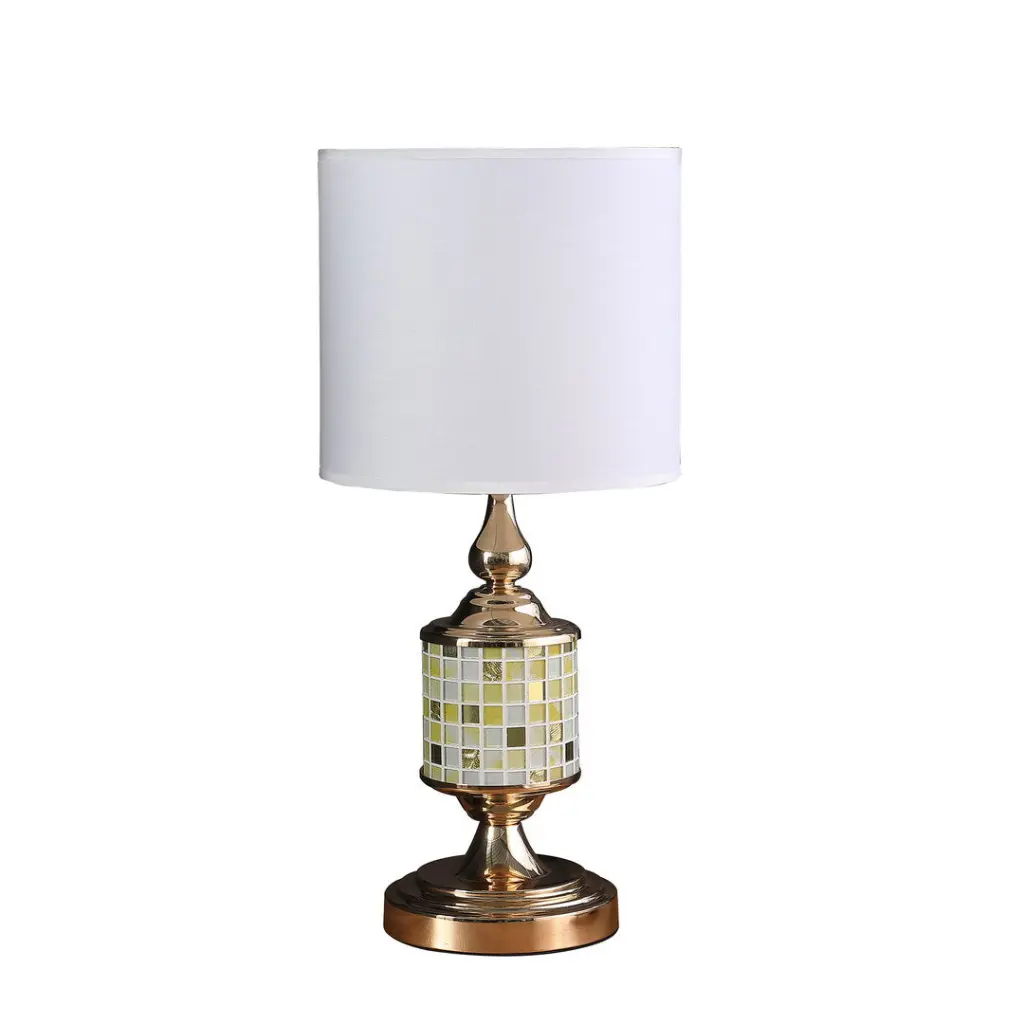 23 Inch Layla Rose Bohemian Crystal Mosaic Modern Table Lamp Rose Precious Metal california home