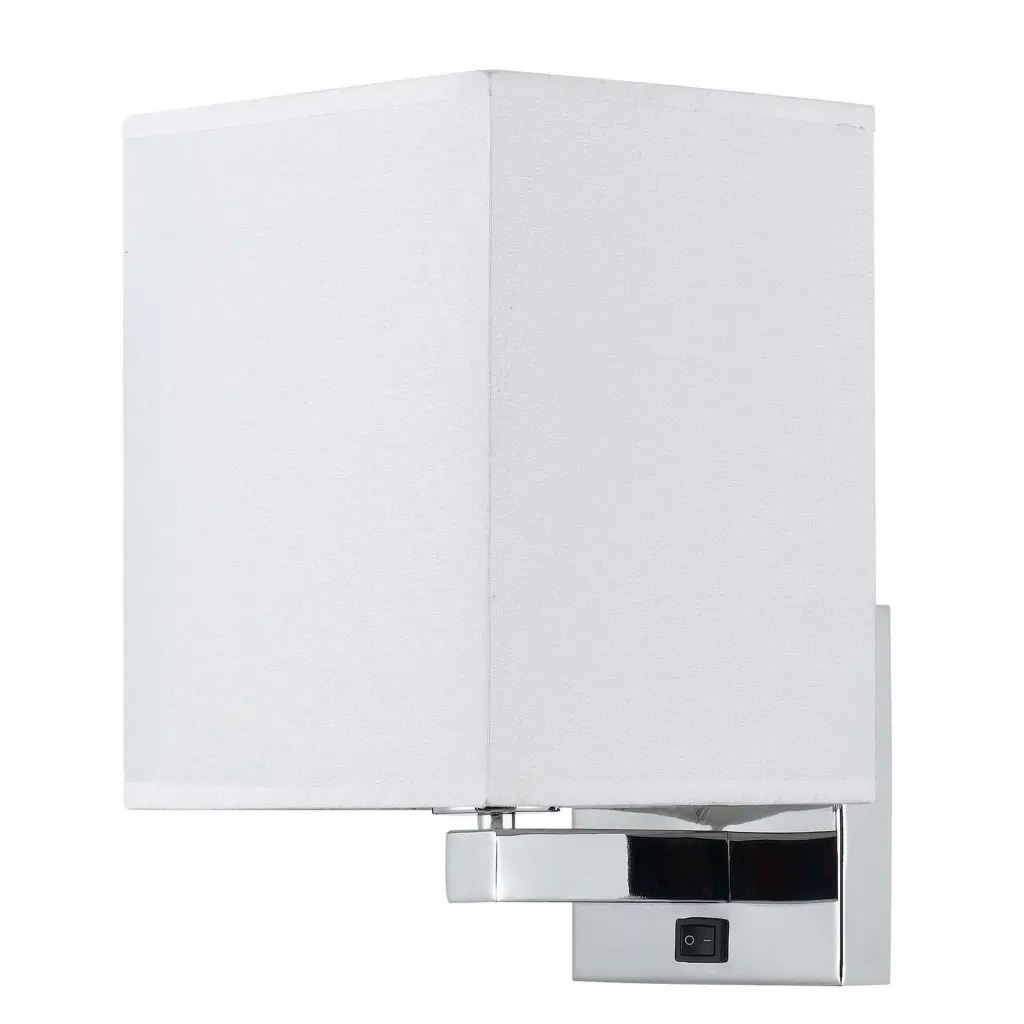12 Inch Modern Wall Lamp Fabric Shade and On Off Rocker Switch royal hampton
