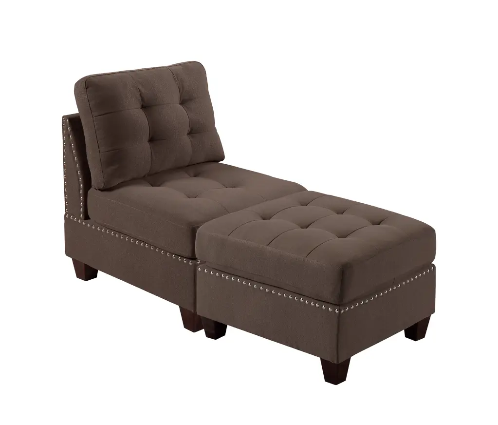 Modular Set 2Pc Black Coffee Coffee Material poundex