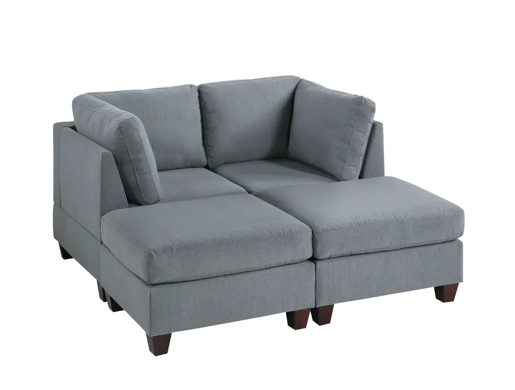 Modular Set 4 Piece Gray Material poundex