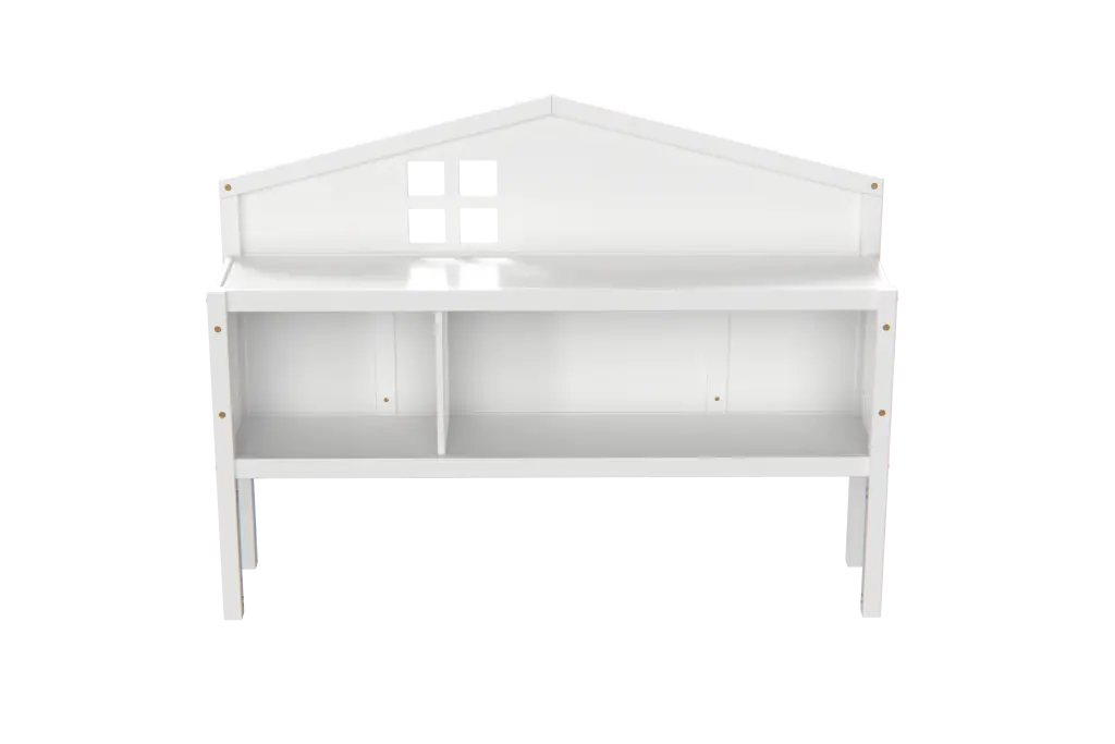 White Headboard Full Size Montessori Floor Bed - Freely Collocation junbed