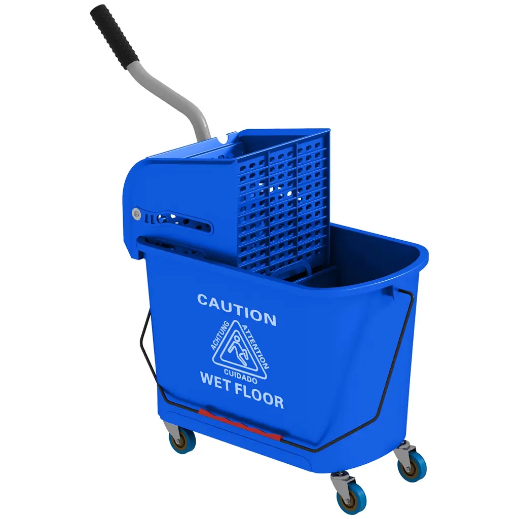 Homcom Mop Bucket Wringer On Wheels 21 Quart Floor Cleaning aosom business