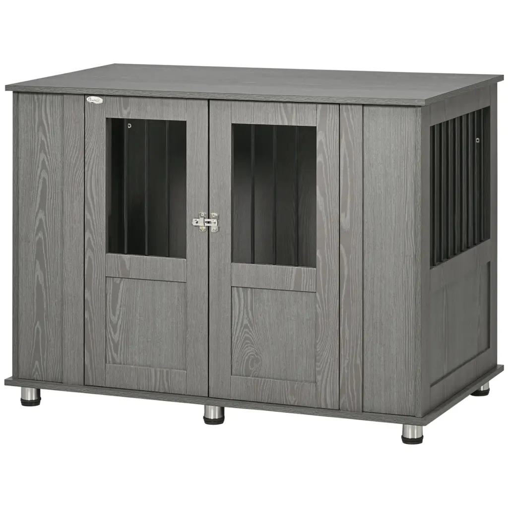 Pawhut Dog Crate End Table Lockable Door Home Decor Timberen Design aosom business