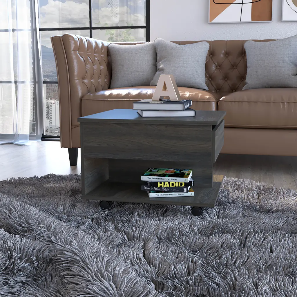 Peterson 2 Drawer 1 Shelf Side Table Carbon Espresso Particle Board Bedroom furniture max