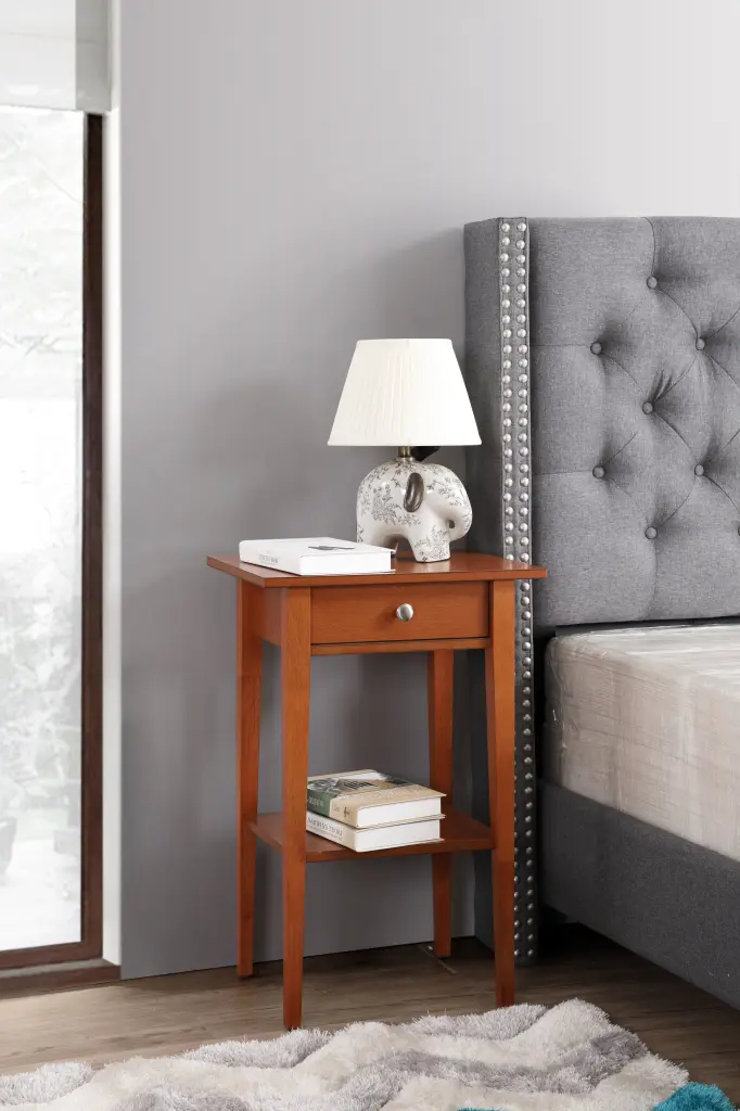Dalton G038 N Nightstand Oak Particle Board Bedside Table glory furniture