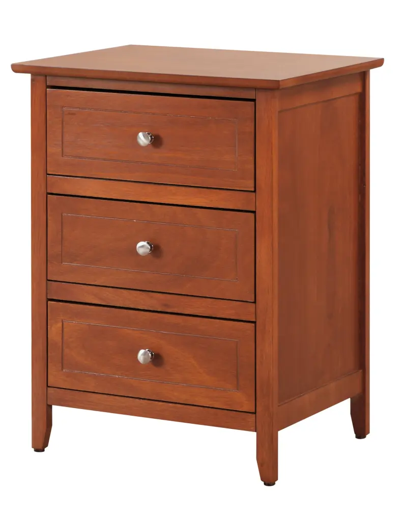 Daniel G1314 N 60 3 Drawer Nightstand Oak Finish Dovetail Joints glory furniture