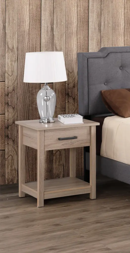 Salem G057 N Nightstand Brown Particle Board Bedside Table glory furniture