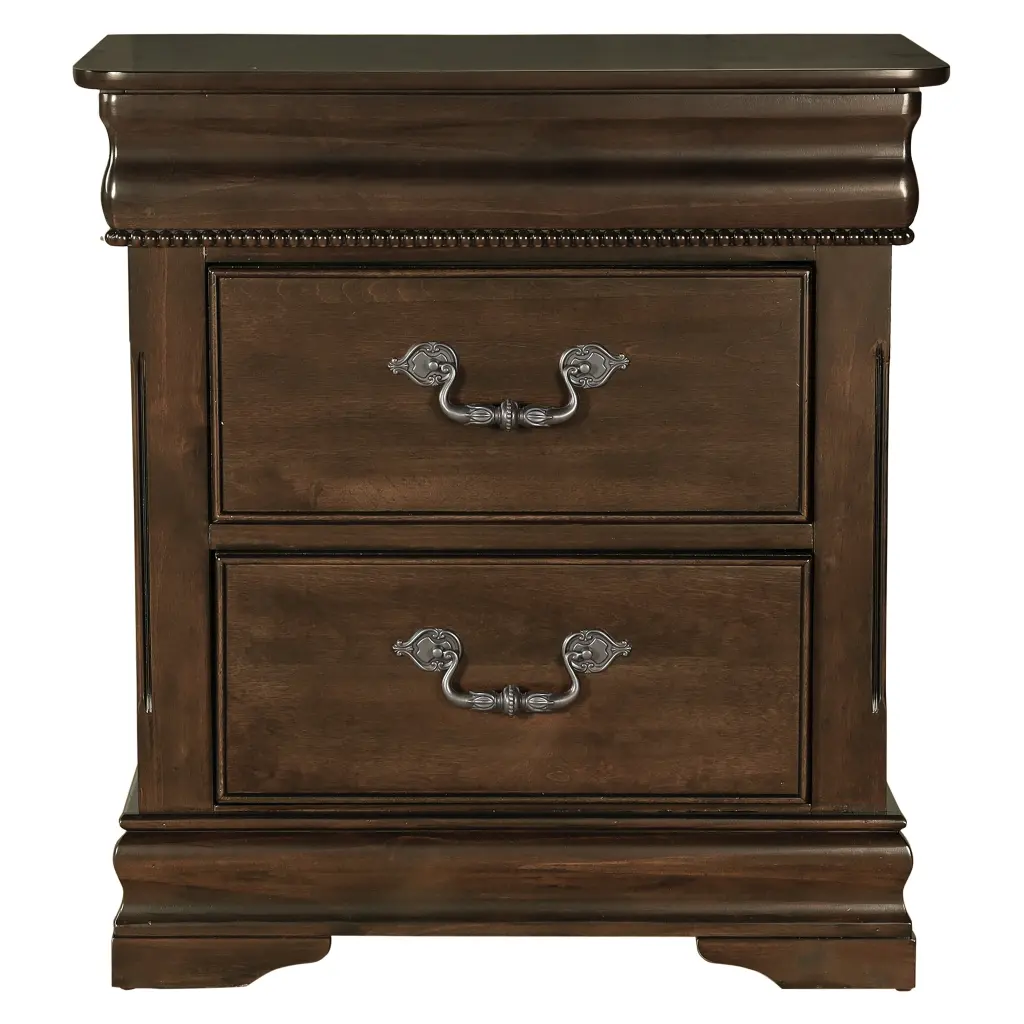 Classic Dark Cherry Finish Nightstand Hidden Drawer Traditional Bedroom Furniture kanepe