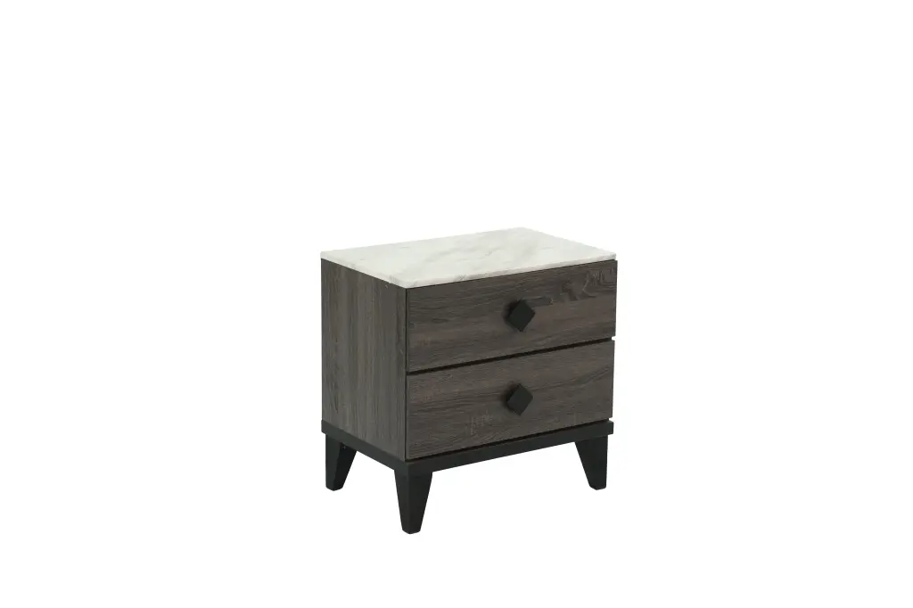 Nightstand Dark Gray Oak Rustic Accents Dark Gray Wood Bedside Table poundex