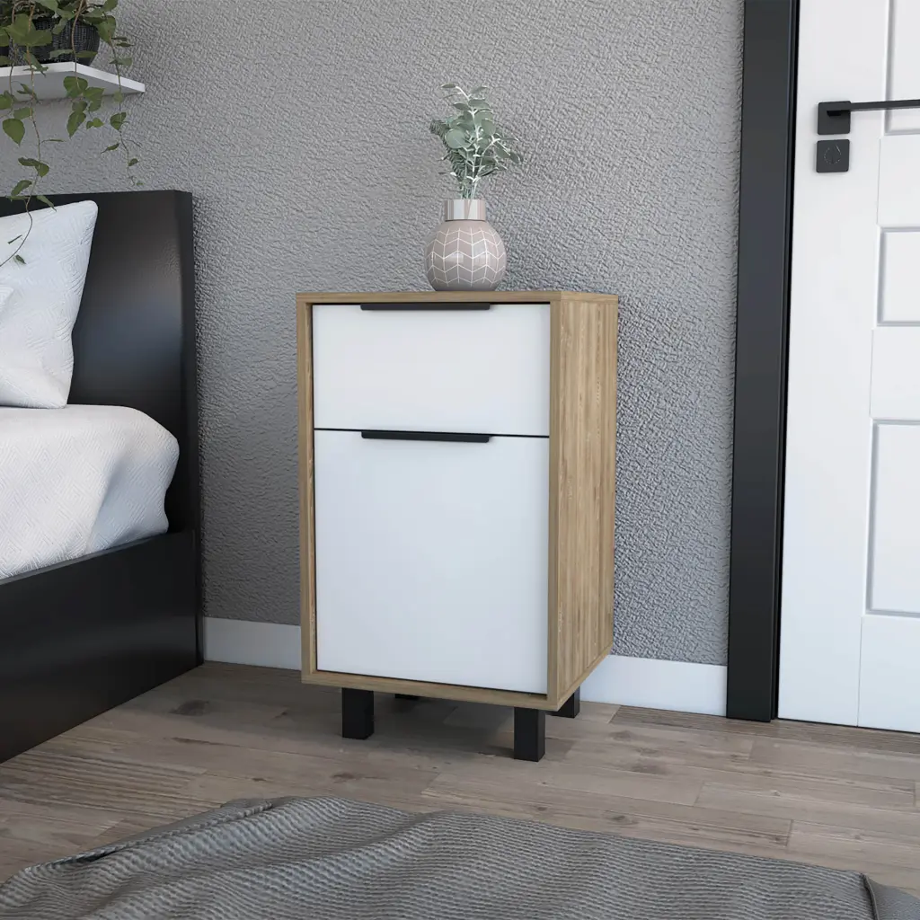 Luxor Z Nightstand One Cabinet High Quality Top One Drawer Multicolor Modern Bedside Table rta muebles colombia