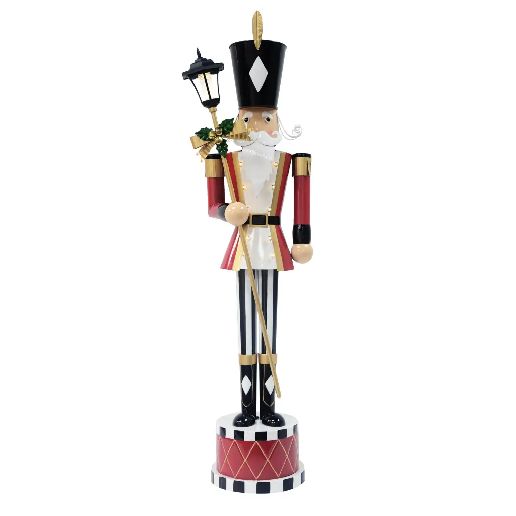 Classic Ferrous Metal Nutcracker Holiday Decor Red nh-comfortcove