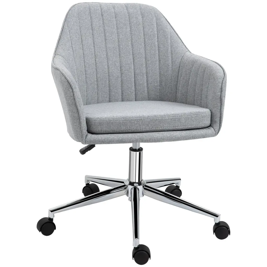 Vinsetto Mid Back Tinquire Chair Home Office Swivel Desk Chair Wheels aosom business