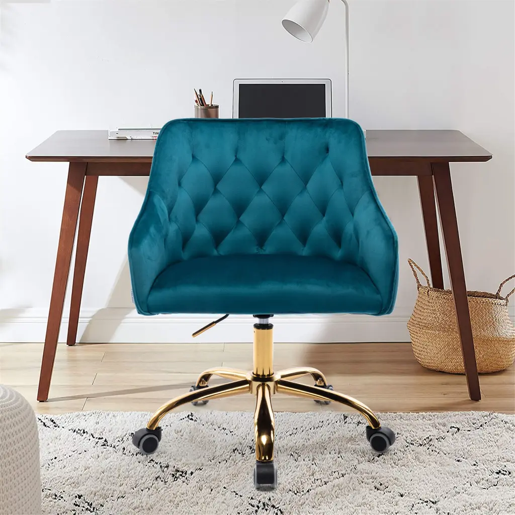 Coolmore Velvet Home Office Desk Chair Modern Cute Computer Chair Work or Study coolmore w-395