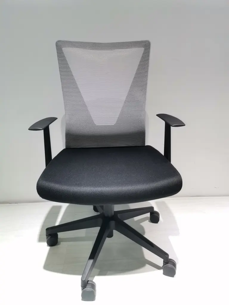 Black Wengue and Smokey Oak Swivel Chair, Customizable Height Fixed Armrest, Modern Office Chair furniture max