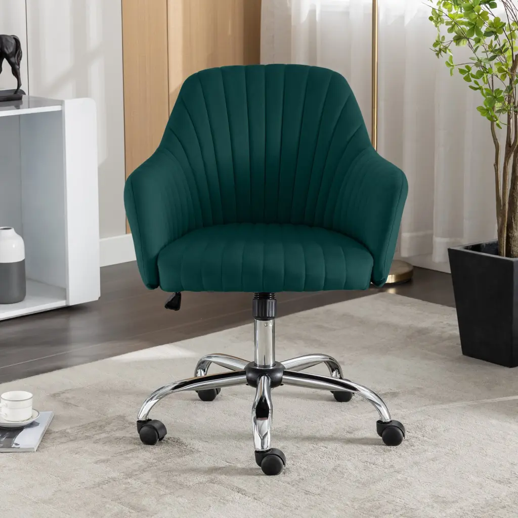 Accent Chair Modern Home Office Leisure Chair Customizable Velvet Upholstery vanbow