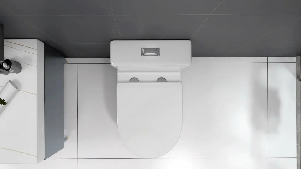 Small Space-saving One Piece Toilet Dual Flush 23 Inch Short Depth Tiny Bathrooms rnb