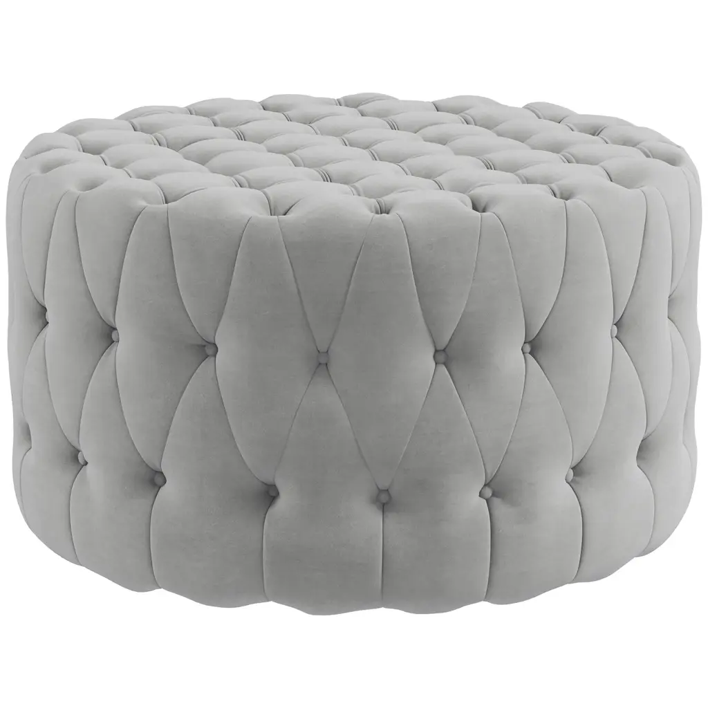 Homcom Button Tufted Ottoman Foot Stool Velvet Feel Upholstery Living Room aosom business