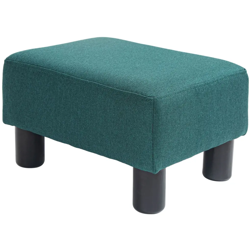 Homcom Ottoman Foot Rest Small Foot Stool Linen Upholstered aosom business