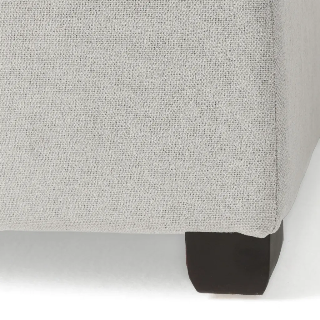 Carlsbad Storage Ottoman Light Grey Fabric Footrest Bench Hidden Compartment nh-purenest