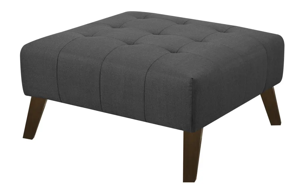 Browning Gray Square Ottoman Gray Foam and Engineered Wood - Versatile Footrest wallace - bay