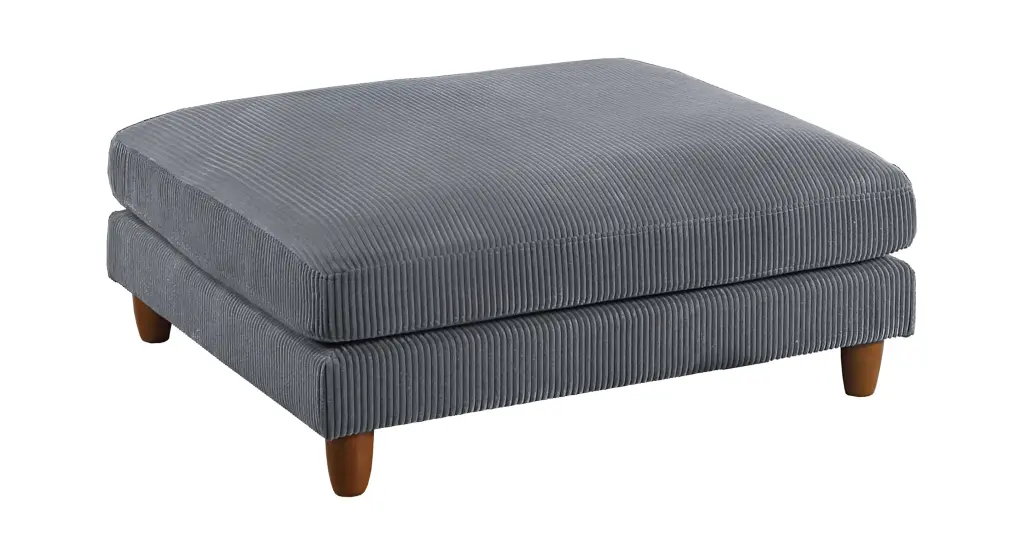 Dark Gray Corduroy Cushion Cocktail Ottoman Living Room Home Decor kanepe