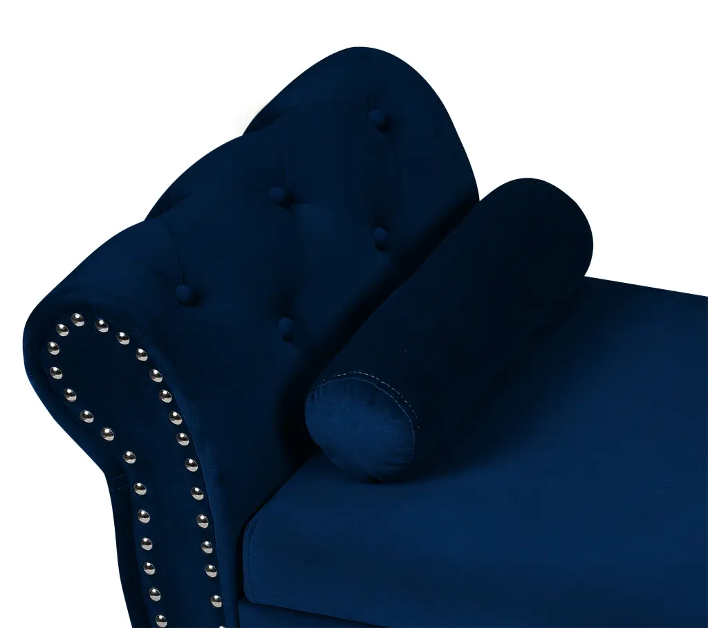 63 Inch Modern Velvet Storage Bench Large Volume Ottoman Living Room fm home