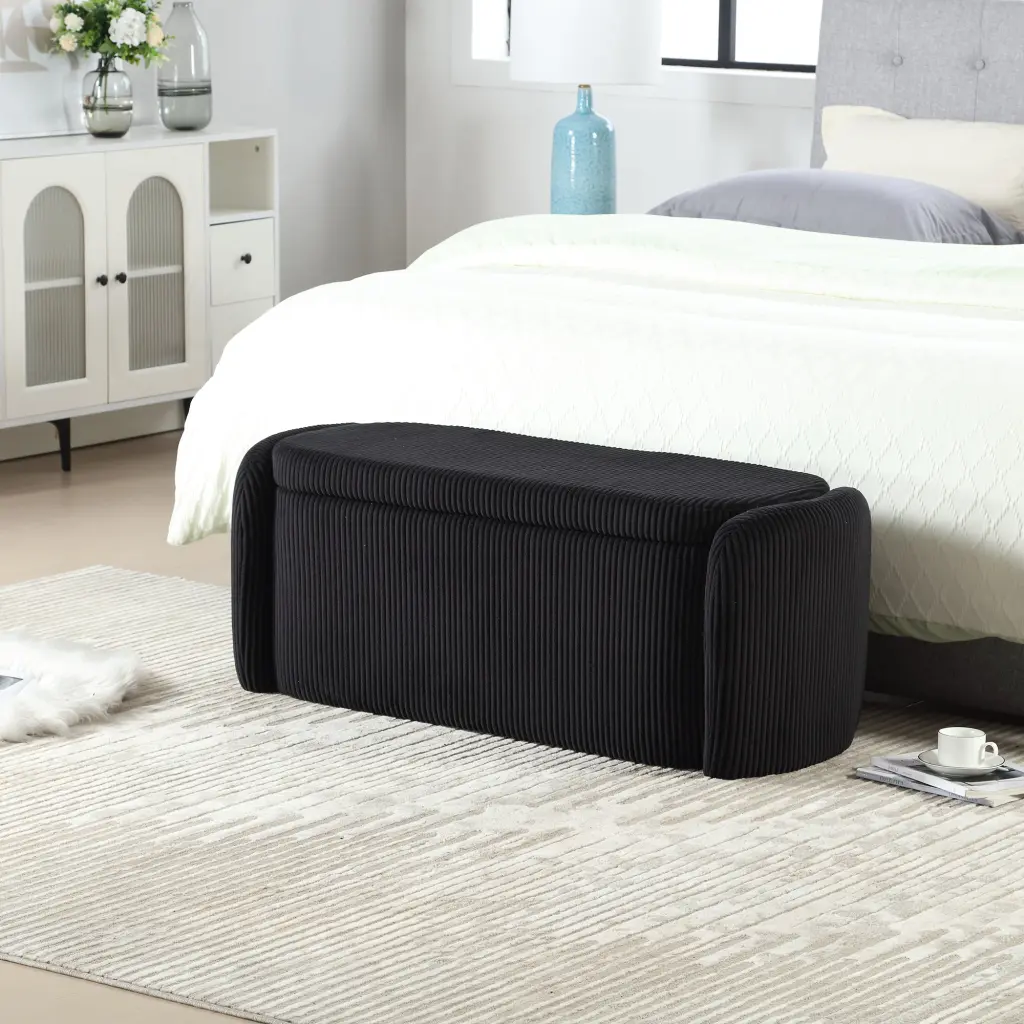 Coolmore Storage Ottoman Bedroom End Bench Upholstered Material Storage house hold-w1588