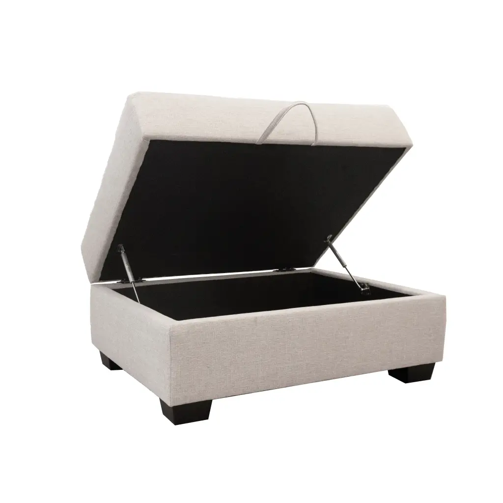 Scottsdale Beige Storage Ottoman Timber Polyester Blend Multi Functional Furniture american homestead furniture