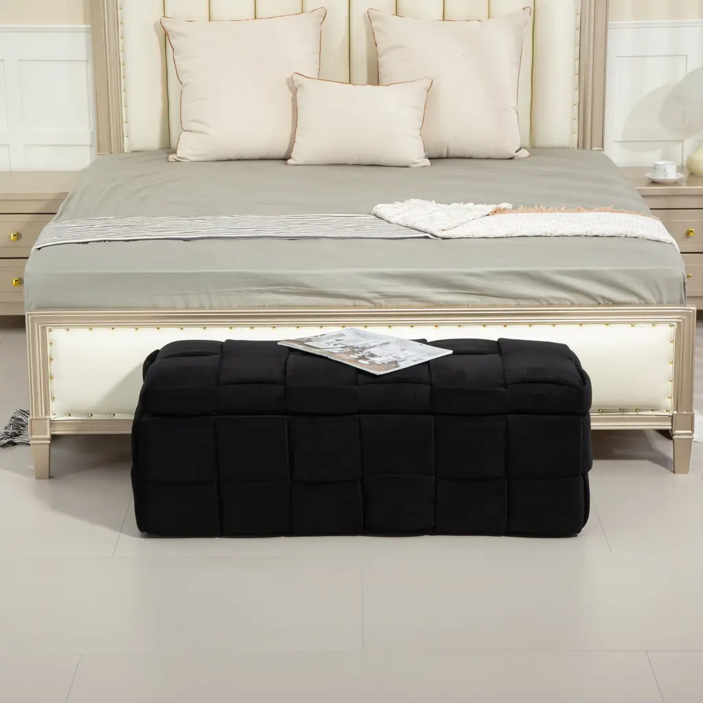 Coolmore Upholstered Storage Ottoman Bedroom Bench Lift Top coolmore w-395