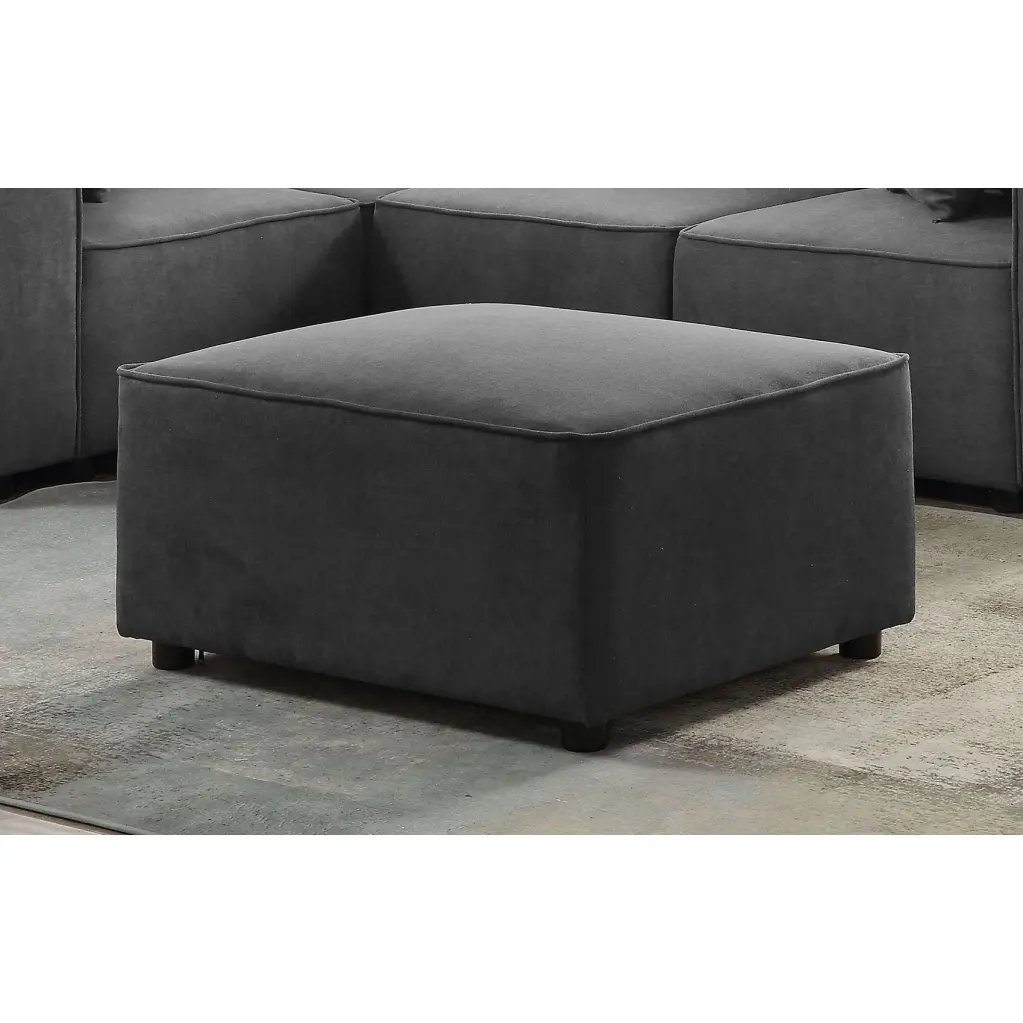 Grey Ottoman Tight Seat and Timber Frame Living Space furniture max