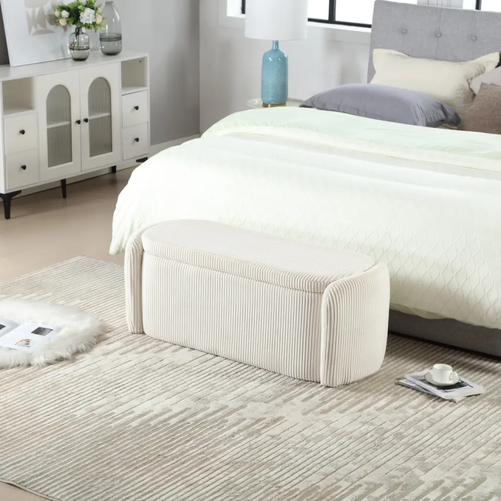Coolmore Storage Ottoman Bedroom End Bench Upholstered Material house hold-w1588