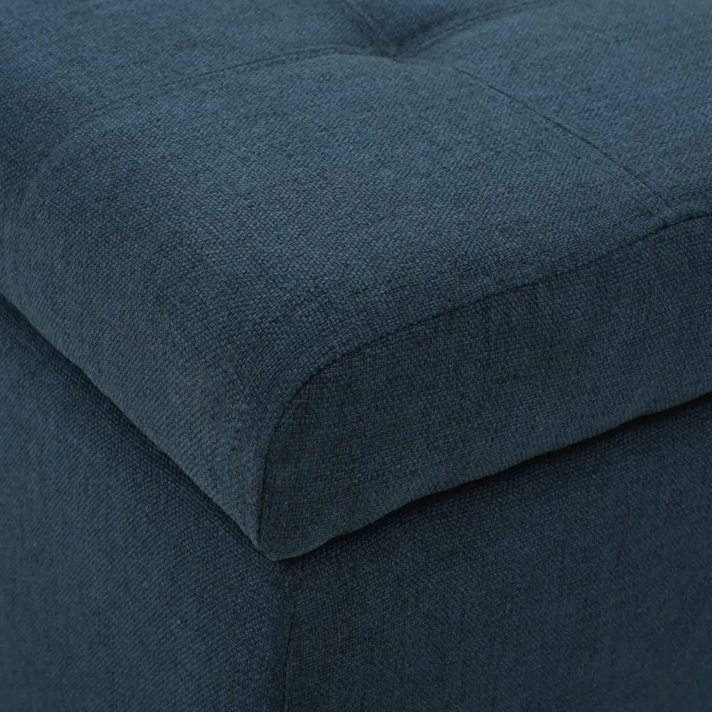 Storage Ottoman Navy Blue Fabric Upholstered Footrest Bench nh-perfect home