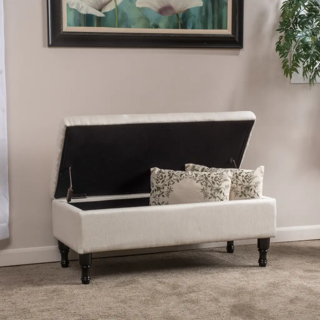 Hyatt Storage Ottoman Linen Material nh-sunfay