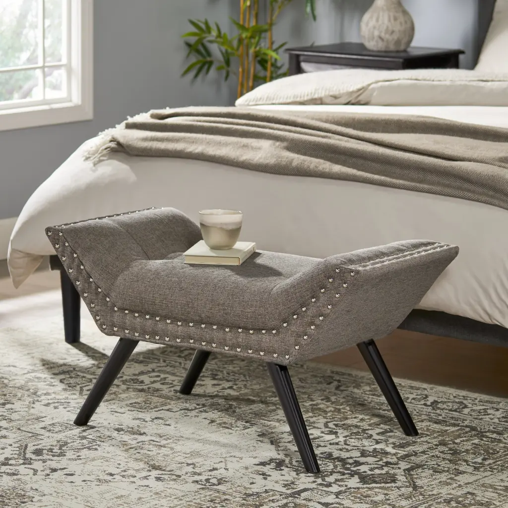 Marriott Ottoman Grey Material nh-sunfay