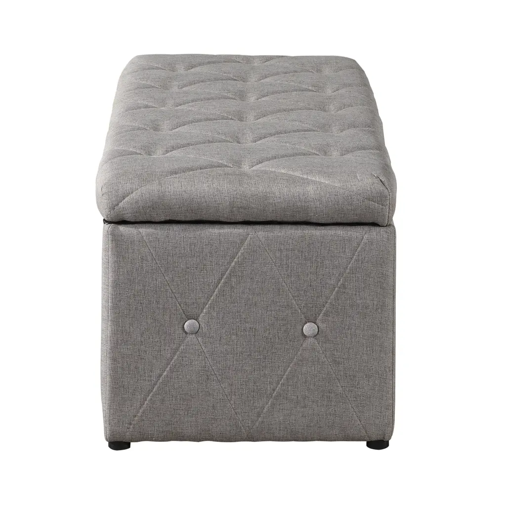 1 Piece Rectangular Storage Ottoman Linen 2 Set Ottomans smart house