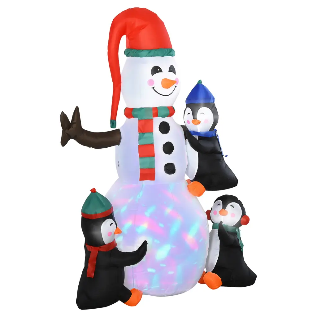 Homcom 6ft Christmas Inflatable Outdoor Decor Snowman Penguin aosom business