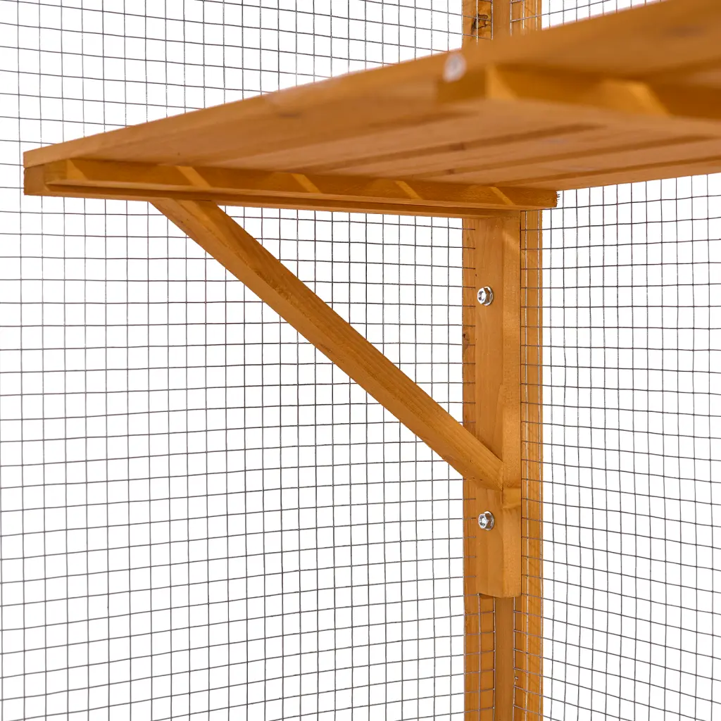 Catio Outdoor Cat Enclosure Roof 72 Inch Height Timberen Cat House Large g-h gazebo-pet supplies