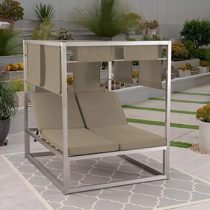 Khaki Metallic Water Resistant Material 61409.00A 61409.00B Outdoor Fabric nh-cloudhouse