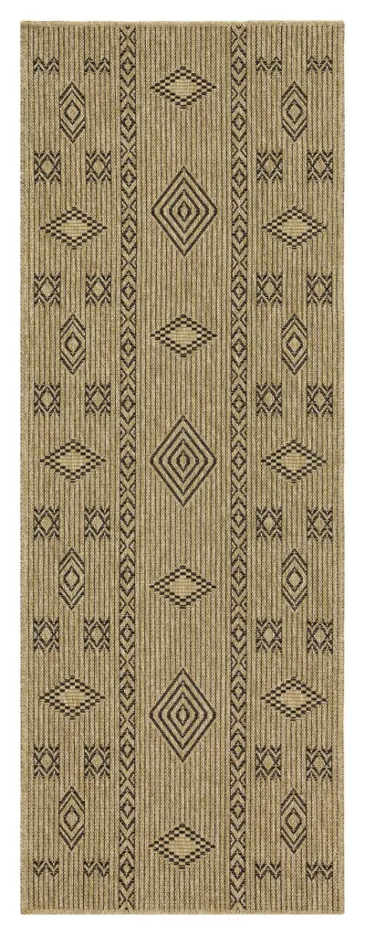 Earth GC NTL1001 Jute Black 2 Ft. 7 . X 7 Ft. 3 . Indoor Outdoor Area Rug icona home decor