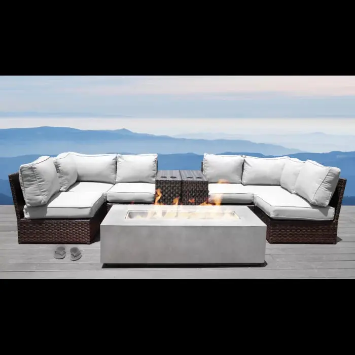 Fully Assembled 4 Person Rattan Wicker Seating Group Cushions Espresso lsi patio furniture